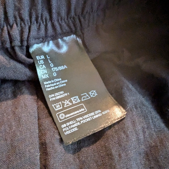 H&M wide leg black pants size large - Picture 7 of 8